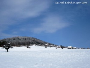 Vas Mali Ločnik in levo Gora